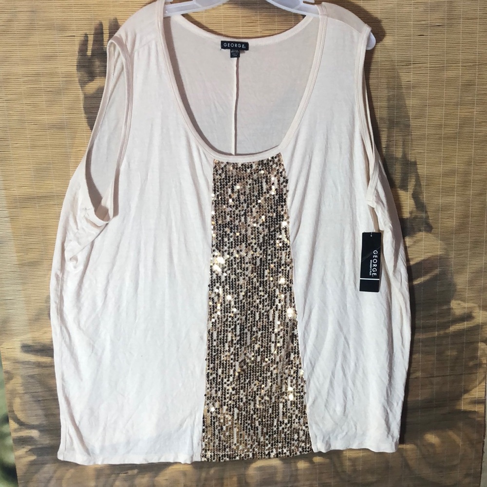 NEW Sequence tank Blouse Women 4XL sleeveless tank top shirt stretch nwt